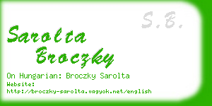 sarolta broczky business card